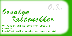 orsolya kaltenekker business card